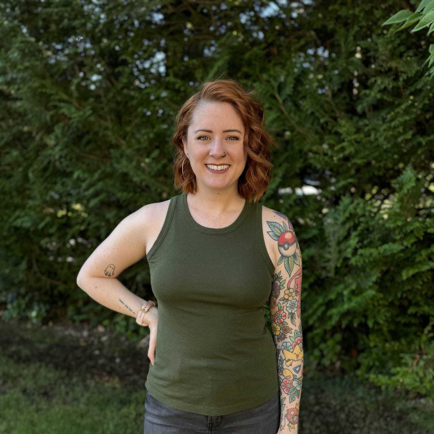 Portrait of Celeste Bader, a professional stylist at Robert Allan Salon, showcasing their expertise and style.