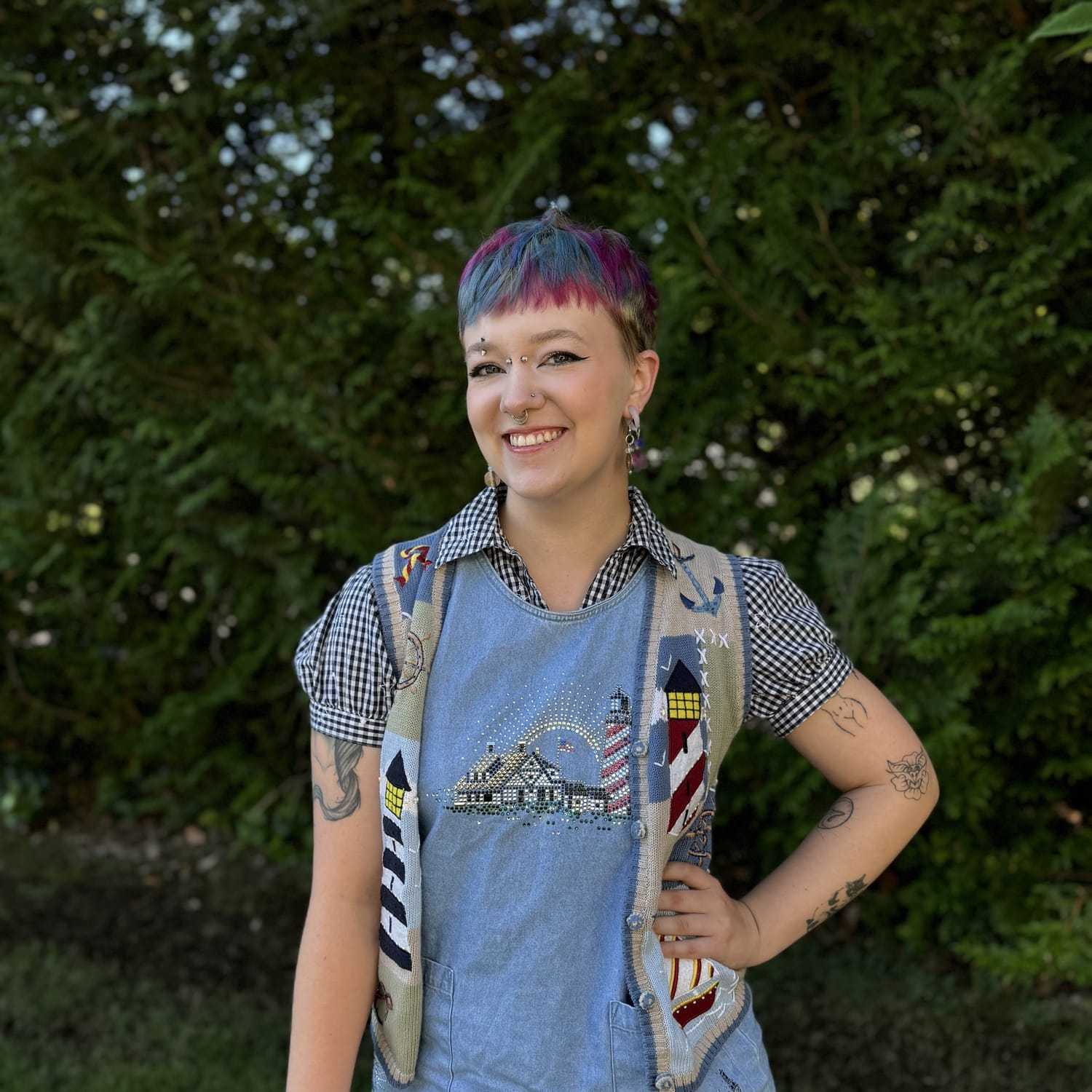 Portrait of Ciara Brown, a professional stylist at Robert Allan Salon, showcasing their expertise and style.