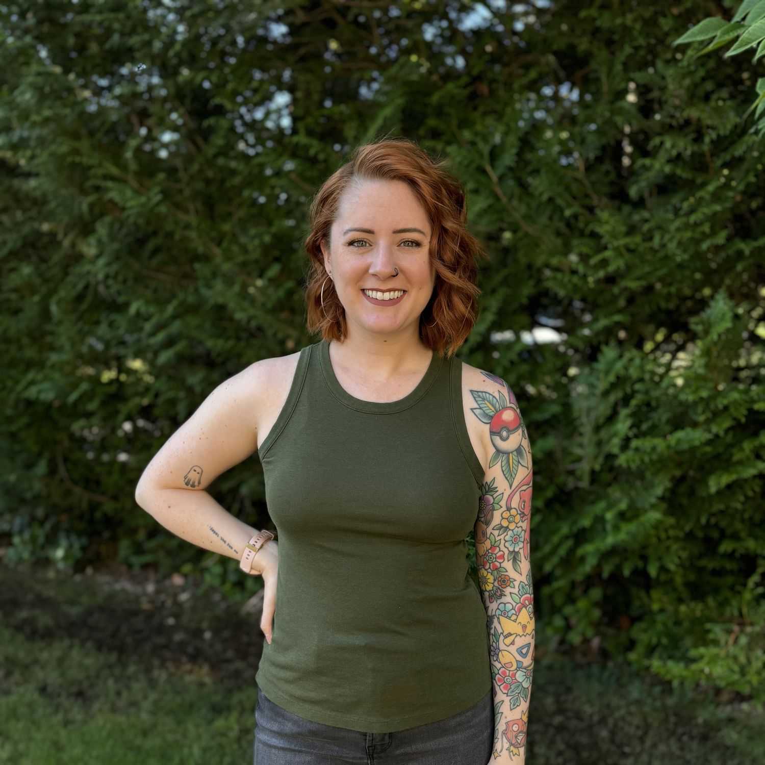 Portrait of Celeste Bader, a professional stylist at Robert Allan Salon, showcasing their expertise and style.